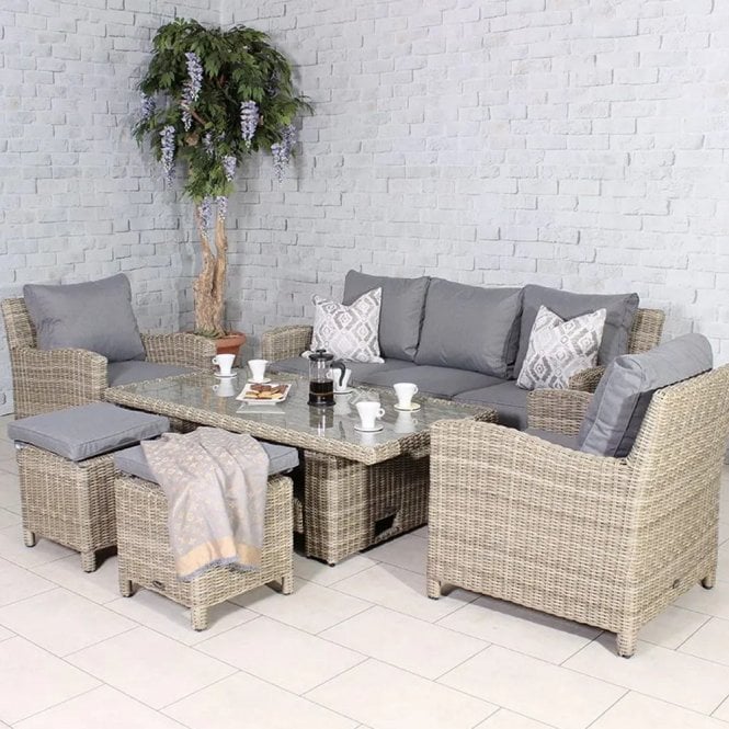 Royalcraft Wentworth Sofa Dining Set With Adjustable Table | Garden Street