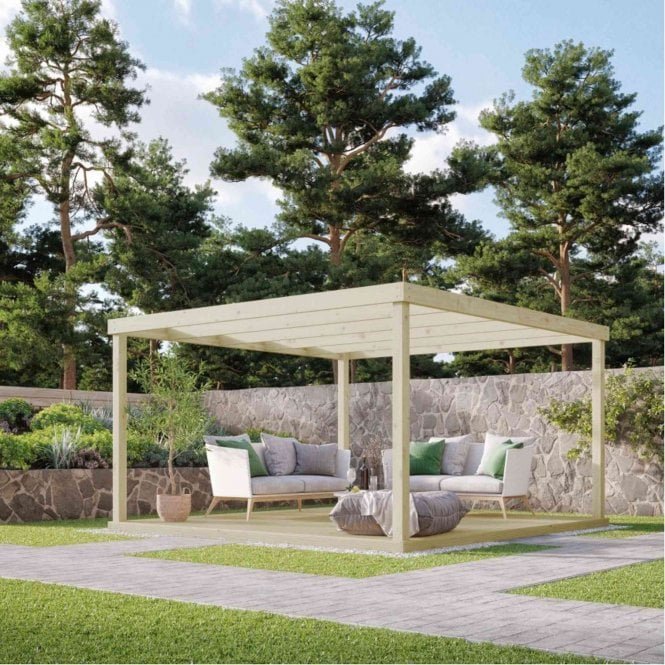 Rutland County Box Pergola And Decking Kit