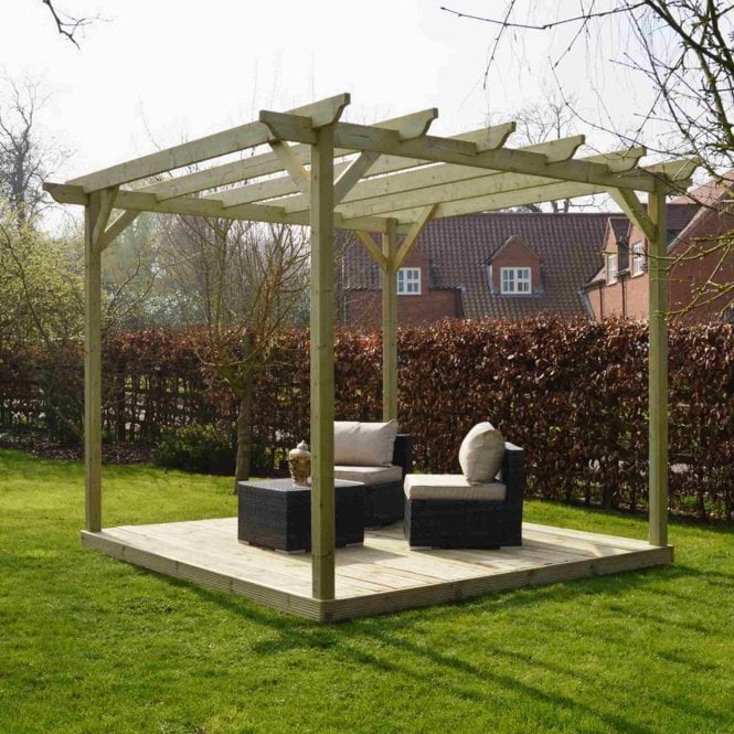 Rutland County Garden Pergola and Decking Kit