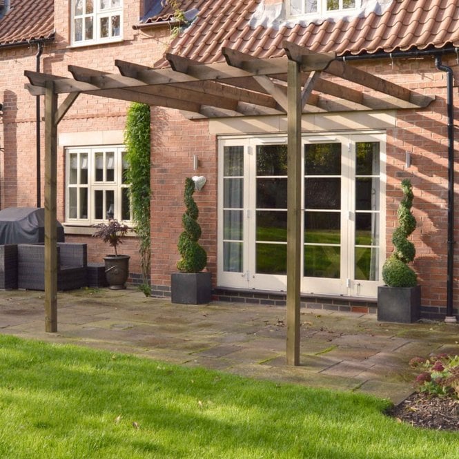 Rutland County Wall Mounted Garden Pergola 1.8m