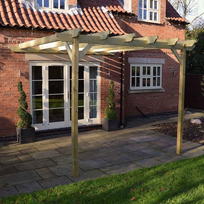 Rutland County Wall Mounted Garden Pergola 2.4m