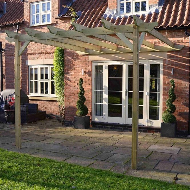 Rutland County Wall Mounted Garden Pergola 4.8m