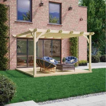 Wall Mounted Premium Pergola And Decking Kit