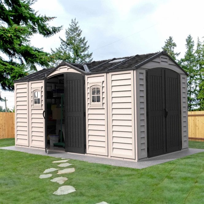 Saffron Apex Extra Vinyl Shed 15X8