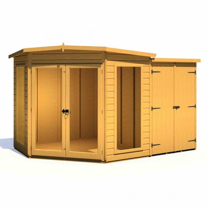 Shire 7X11 Barclay Corner Summerhouse With Side Shed