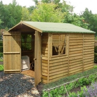 Overlap Apex Pressure Treated Shed 7X10