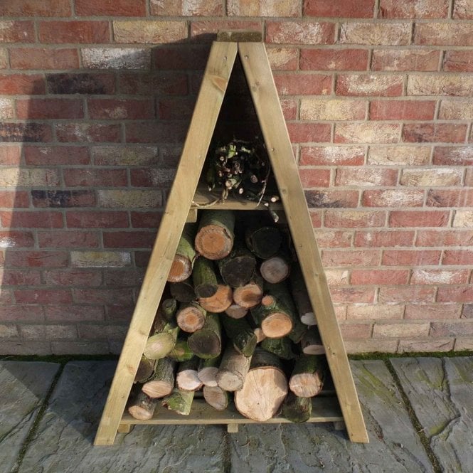 Shire Small Triangular Log Store Overlap Pressure Treated