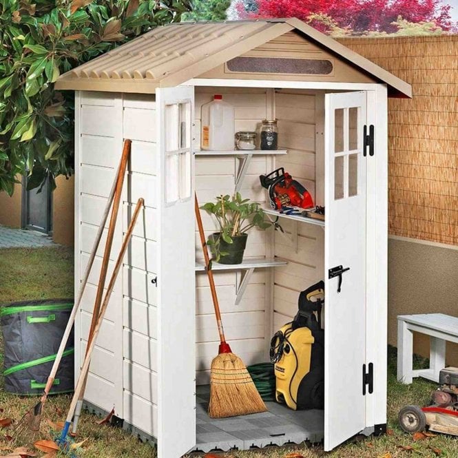 Shire Tuscany EVO 120 Plastic Apex Shed 4X4