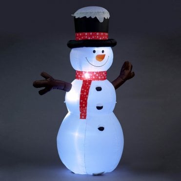 2.45m Inflatable Snowman With LEDs