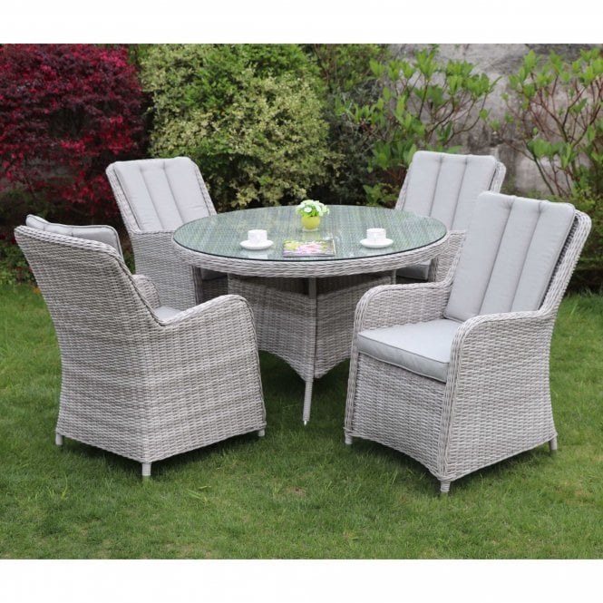 Stonemere Portofino 4 Seat Round Dining Set | Garden Street