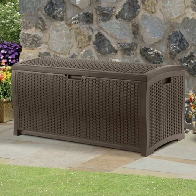 Suncast Resin Wicker Deck Box 375L