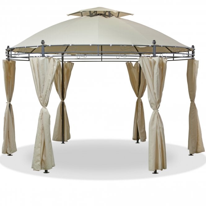 SunTime Alicante 3.5m Steel Ecru Round Gazebo