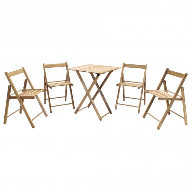 Tramontina Lille Teak Wood 4 Seat Bistro Set